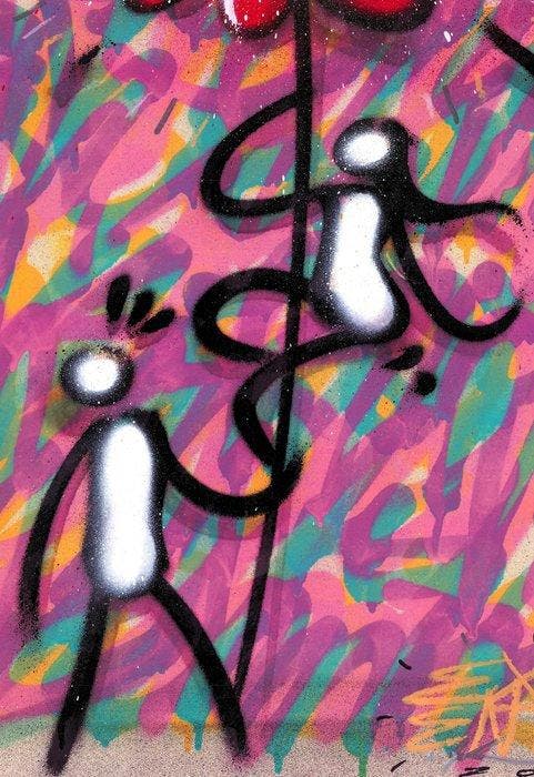 Exit Enter (1990) - Senza Titolo 04, Antiek en Kunst, Kunst | Schilderijen | Modern