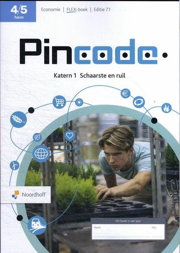 Pincode 4/5 havo katern 1 Schaarste en ruil Flex-boek, Boeken, Verzenden, Zo goed als nieuw