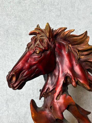 Statue, Paardenhoofd 27 cm / 2.2 kg - 27 cm - Bronze, Antiek en Kunst