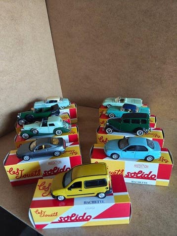 Solido, Hachette 1:43 - Model cabriolet (9) - Assorted Les