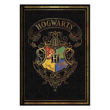 Harry Potter A5 Notebook Black Colourful Crest, Ophalen of Verzenden, Nieuw