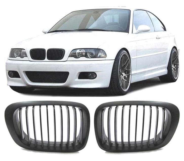 CALANDRES BMW E46 COUPÉ 99-03 CABRIO 00-03 NOIR MAT, Autos : Pièces & Accessoires, Carrosserie & Tôlerie, Envoi