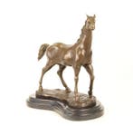 Figure - A BRONZE SCULPTURE OF A HORSE 30CM - Bronze, Marbre