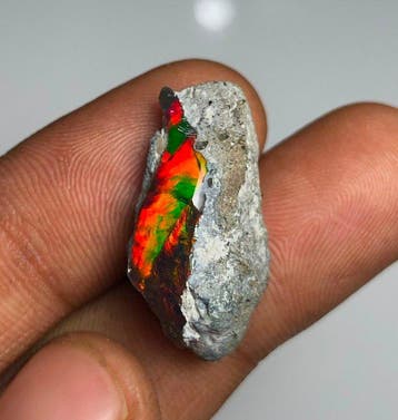 13.50 Zwarte opaal ruwe topkwaliteit Ruw - Hoogte: 26 mm -