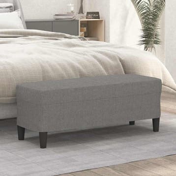vidaXL Bankje 100x35x41 cm stof donkergrijs, Huis en Inrichting, Verzenden, Nieuw