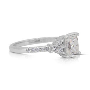 Bague - 18 carats Or blanc - 1.81ct. tw. Diamant (Naturelle)