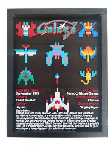 Namco - Quadro decorativo 3D - Galaga - Videogame, Nieuw