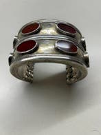 Bracelet Tekke - 139 g - Argent, cornaline - Turkménistan -