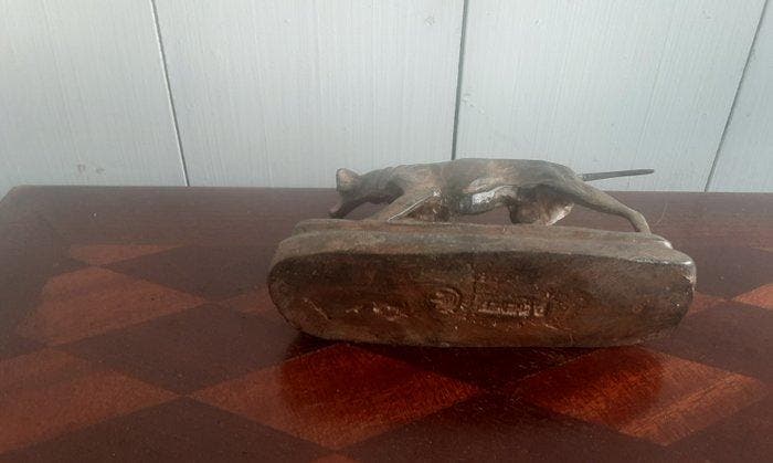 P. Chenet - Figuur - Jachthond - Brons, Antiek en Kunst, Curiosa en Brocante