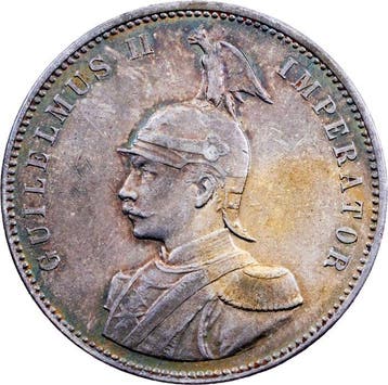 Duits Oost-Afrika. Wilhelm II. 1 Rupie 1907 (Zonder, Timbres & Monnaies