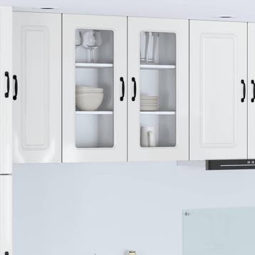 vidaXL Vaatwasserpaneel Kalmar 2 st Hoogglans wit Bewerkt, Verzenden