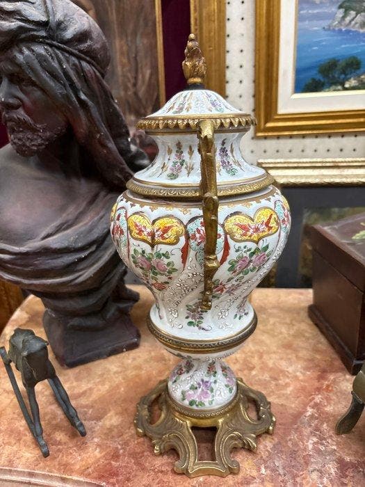 Vaas - Verguld brons, Antiek en Kunst, Antiek | Glaswerk en Kristal