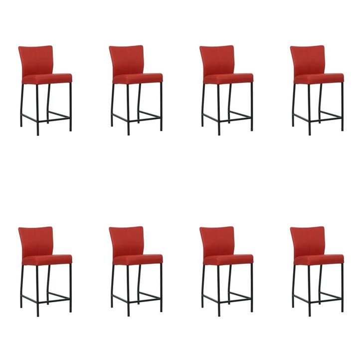 Set van 8 Leren barkrukken Revolt laag - Toledo Ducati, Maison & Meubles, Tabourets de bar, Enlèvement ou Envoi