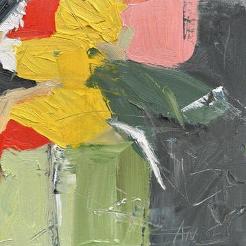 Irina Anis - Soft Grey Floral Abstract