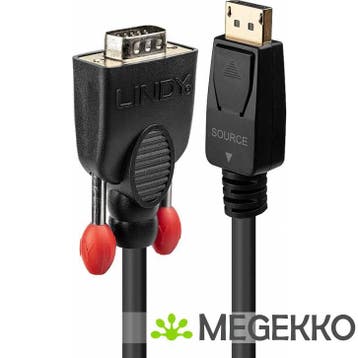 Lindy 41943 Displayport VGA Zwart kabeladapter/verloopstukje, Verzenden, Nieuw
