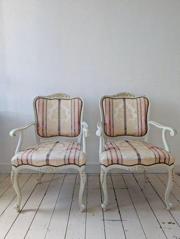 Fauteuil (2) - Hout - Rococo-stijl, Antiquités & Art