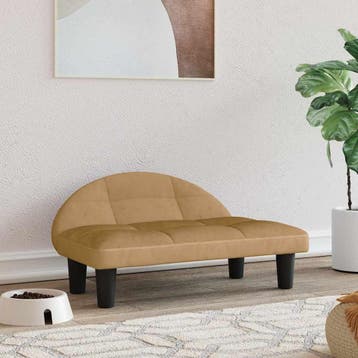 vidaXL Hondenmand 70x52x30 cm fluweel bruin, Verzenden, Nieuw