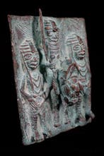 Figure - Plaque en bronze Yoruba - 19 cm - Nigeria