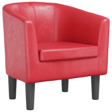 vidaXL Kuipstoel kunstleer rood, Verzenden, Nieuw