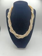Zonder minimumprijs - Halsketting Zilver, natuurlijke parels, Handtassen en Accessoires, Kettingen, Nieuw