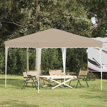 vidaXL Pop-up Feesttent 288 x 288 x 245 cm Crèmekleurig, Verzenden, Nieuw