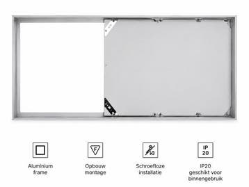Veiling - 8 x Opbouwframe voor LED Paneel – 600x300mm –
