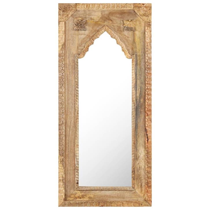 vidaXL Spiegel 50x3x110 cm massief mangohout, Maison & Meubles, Accessoires pour la Maison | Miroirs, Envoi