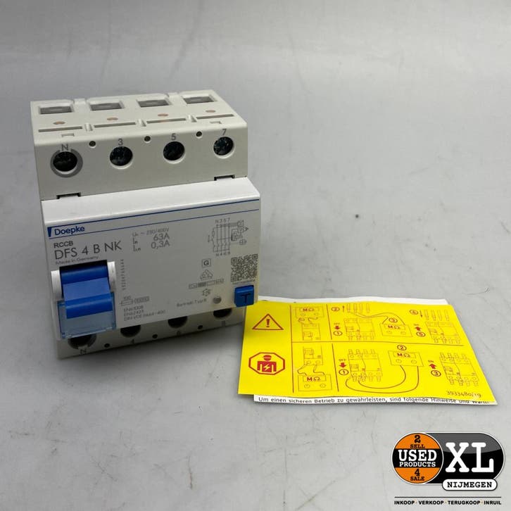 Doepke 09146995 DFS4 063-4/0,30 - B NK Aardlekschakelaar..., Auto-onderdelen, Dashboard en Schakelaars, Nieuw, Ophalen of Verzenden
