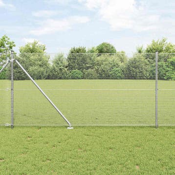 vidaXL gelast draadhek met grondpennen 25 x 1,2 m, Verzenden, Nieuw
