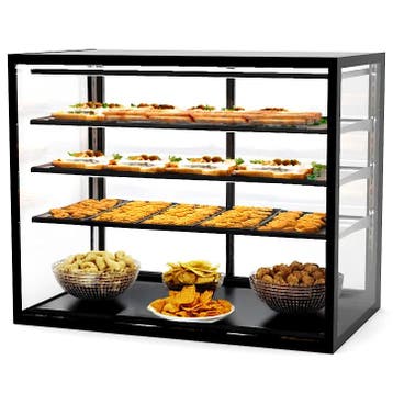 Neutrale Vitrine | INTEGRA | Zwart | 4 Niveaus |, Verzenden, Nieuw in verpakking