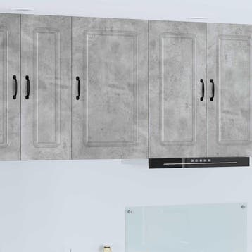 vidaXL Vaatwasserpaneel Kalmar Beton Grijs 50 x 31 x 80 cm, Verzenden
