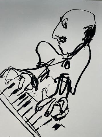 Markus Lüpertz (1941) - Selbst am Klavier
