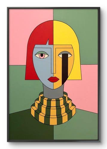 Marcel Mendez - Fragmented Face #61 -XL- ( No reserve )