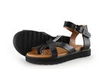 Manfield Sandalen in maat 36 Zwart, Verzenden, Zwart, Sandalen of Muiltjes, Zo goed als nieuw