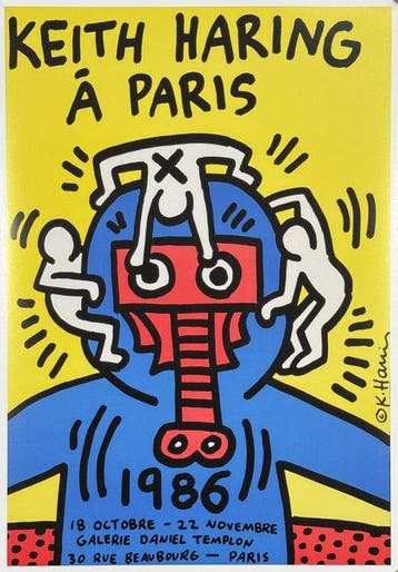 Keith Haring (after) - À Paris 1986 | Galerie Daniel Templon