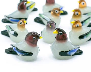 Figurine - Collection de 14 canards en verre de Murano avec