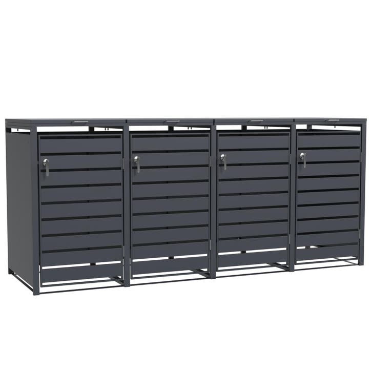 Containerberging staal 4 containers, Jardin & Terrasse, Stockage & Armoires de jardin, Envoi