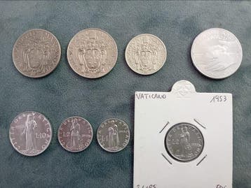 Vaticaan. Lotto 7 monete + Medaglia (Zonder minimumprijs)