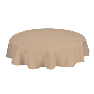 Tafelkleed Rond Sandalwood Bruin 230cm Ø - Treb SP, Huis en Inrichting, Verzenden, Nieuw, Overige kleuren, Tafelkleed of Tafelzeil