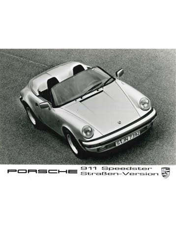 1989 PORSCHE 911 SPEEDSTER STRAßEN-VERSION PERSFOTO, Ophalen of Verzenden