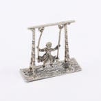 NO RP - Hondenkar en Schommel - Figurine (2) - Argent 835