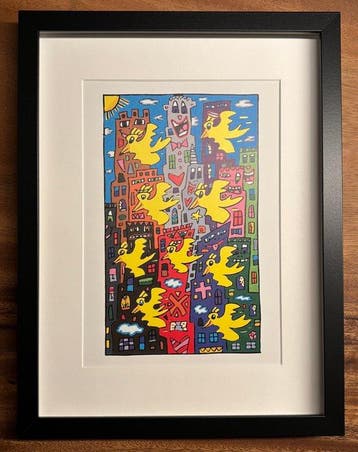James Rizzi (1950-2011) - Birds in N.Y.C., Antiek en Kunst