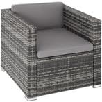 tectake Wicker fauteuil Lignano - grijs, Verzenden, Nieuw