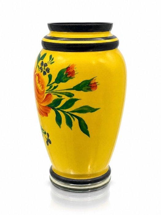 Scailmont - Charles Catteau - Vaas - Bloemen (H. 29 cm) -, Antiek en Kunst, Antiek | Glaswerk en Kristal