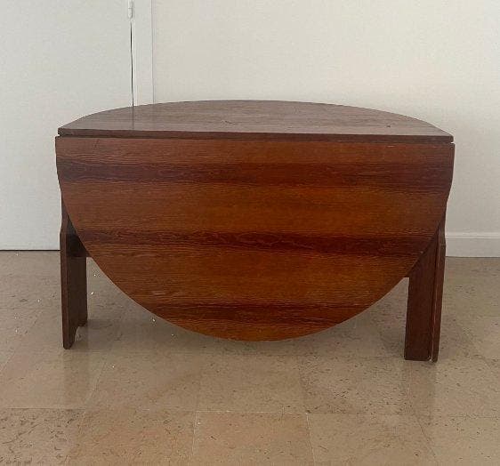 Tafel - Tulpenboomhout - Ovale inklapbare poorttafel met, Antiek en Kunst, Kunst | Designobjecten