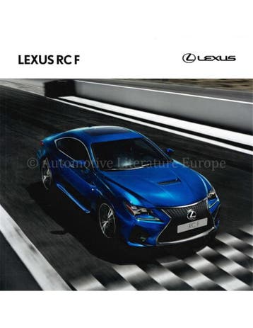 2016 LEXUS RC F BROCHURE NEDERLANDS, Nieuw