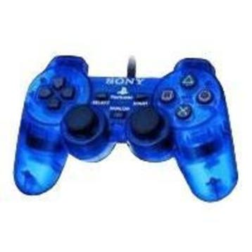 Sony PS2 Controller Dualshock 1 Transparant Blauw, Games en Spelcomputers, Spelcomputers | Sony PlayStation 1, Ophalen of Verzenden