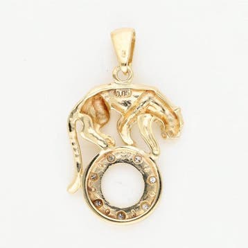 Pendentif - 14 carats Or jaune Diamant (Naturelle)