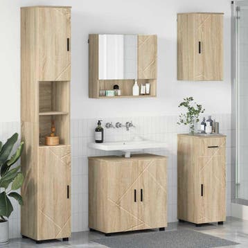 vidaXL Badkamermeubel Set 5 st Sonoma Eik 61 x 35 x 64 cm, Verzenden, Nieuw