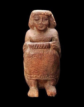 Oude Egypte, late periode - Zittende figuur die een